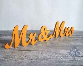 Mr and Mrs Sign Wedding Table Decoration Mr and Mrs Set Letter Sign MR & MRS Wood Letters Wedding Mr And Mrs Wooden Sign Wedding Signs
