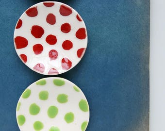Small plate - mini plate - trinket dish - ring dish - jewelry dish - handmade plate - ceramic mini plate - gift for her - new home gift