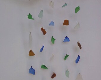 Sea Glass Windchime Mobile Multicolored