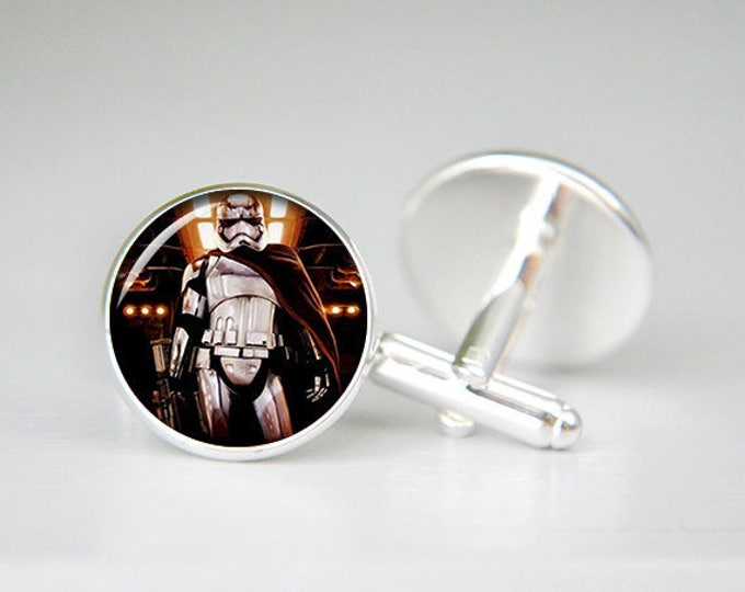 Storm Trooper Cufflinks, Star Wars, Wedding Gift, Custom Wedding Cufflinks, The Force Awakens, sci-fi cufflinks