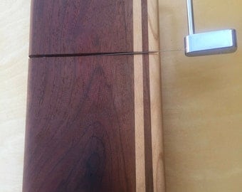 Handcrafted Cheese Cutter Walnut and Cherry