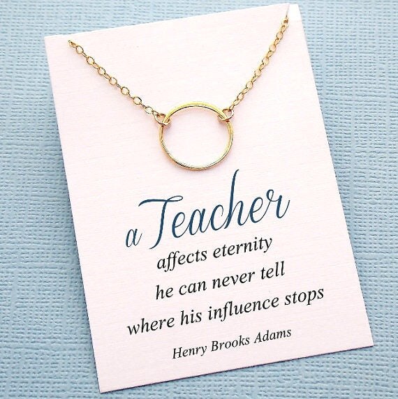 Mentor Teacher Gift Eternity Necklace Teacher Gifts Mentor