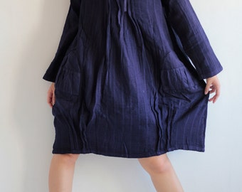 Uriana Dress turtle neck... three layer 100% cotton (one size fit from M-XL)