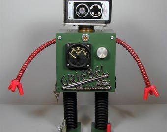 GRIEBEL Found Object Robot Sculpture Assemblage