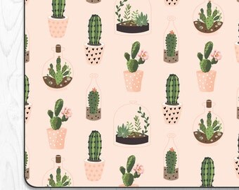 Cute Mouse Pad Succulent Mousepad Cactus Office Supplies Pink Office Desk Accessories Cubicle Accessories Cubicle Decor Office Decor