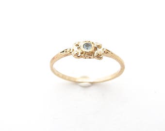 Blue topaz gold ring | Etsy