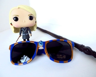 Ravenclaw Harry Potter Inspired Blue Bronze Striped Sunglasses