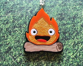 Calcifier Howl's Moving Castle Studio Ghibli Inspired Laser Cut 16 Inch Acrylic Statement Necklace