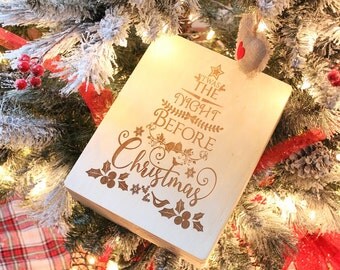 The Night Before Christmas Gift Box Wood Keepsake Box Christmas Eve Box