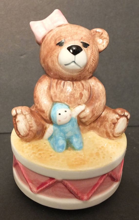 stuffed teddy bear with music box