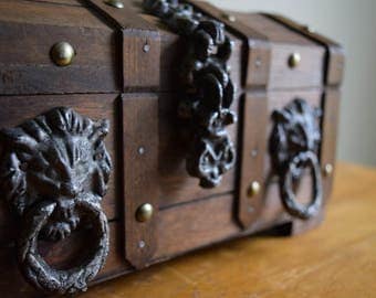 Wood treasure chest | Etsy