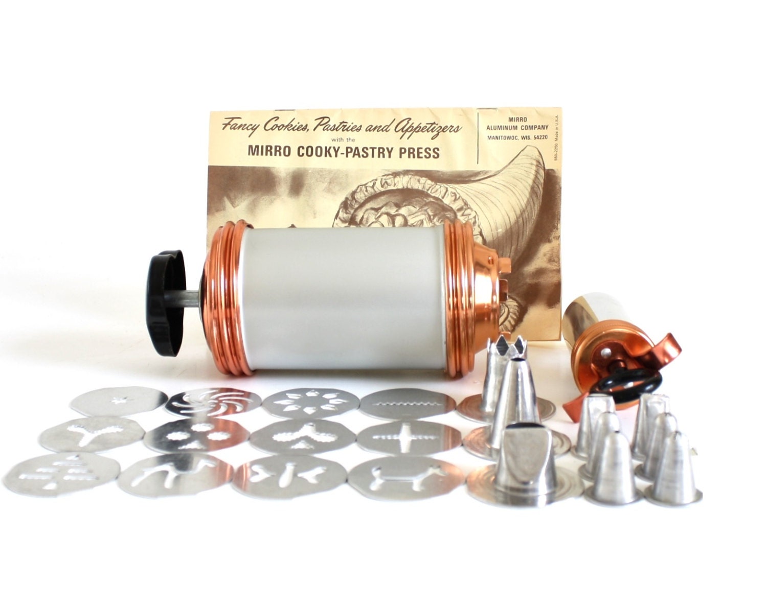 Mirro Cookie Press Vintage Hand Crank Cookie by LaurasLastDitch