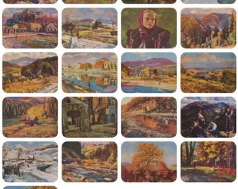 I. Bokshai. Collection / Set of 21 Vintage Postcards -- 1960s-1970s