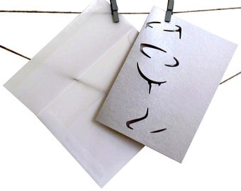 Wine Glasses Greeting Card - Wine Glasses Cut-Out Card