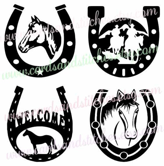 Horses SVG Horseshoes SVG Western SVG Digital Cutting