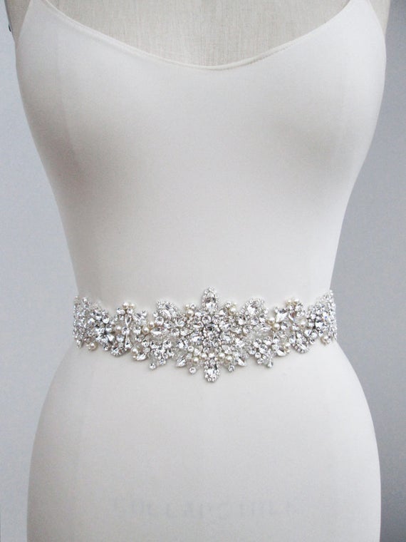 Exquisite Swarovski crystal bridal belt Wedding belt