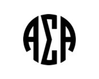 Alpha Sigma Alpha Sorority Circle Monogram PNG / SVG Download - Digital Cutting Files, Use With Silhouette, Cricut + Other Cutting Machines