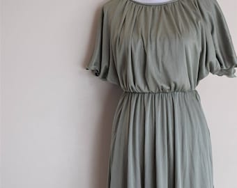 salvation armani vintage green dress - light sage green dress - tinker bell adult dress - womens dress - tinkerbell costume - ILGWU - size 8