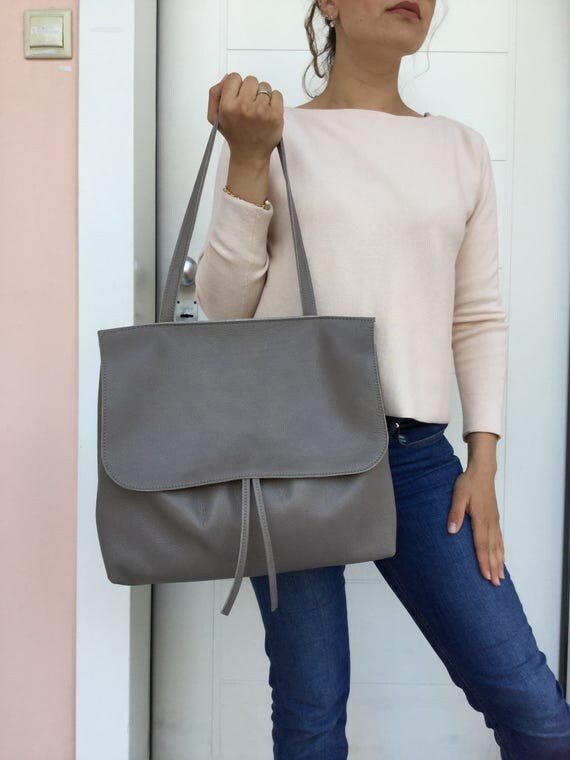 grey over shoulder bag