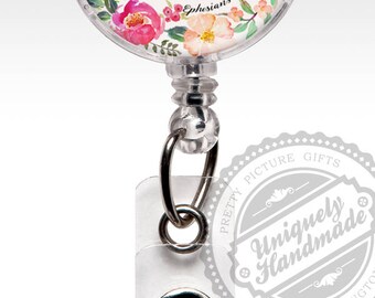 Badge Reel, Retractable Religious Badge Holder, Bible Verse, Christian gift, Scripture accessory, Inspirational gift, Faith Hope gift 552