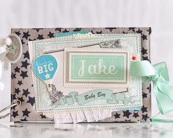 Baby Memory Book, Personalized Baby Book Boy, Baby Boy Photo Book, Newborn Keepsake Book, Baby Book Memory, Fabric Covered Memory Book