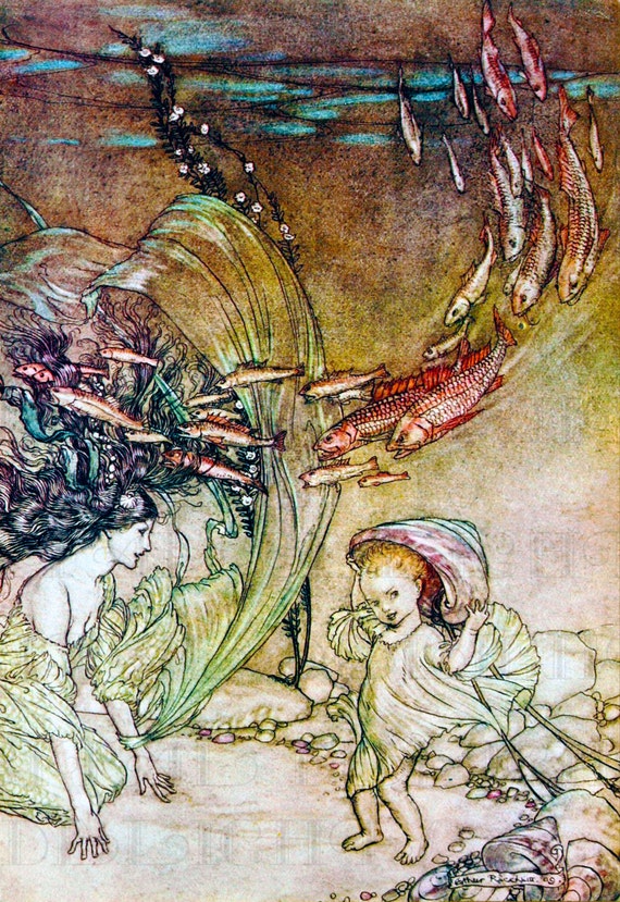 Arthur Rackham MERMAID And Baby VINTAGE Mermaid DIGITAL   Il 570xN.1153689791 Jqal 