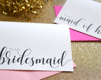 Bridesmaid Thank You Cards - Wedding Thank You Cards - Maid of Honor - Flower Girl - Matron of Honor BC217
