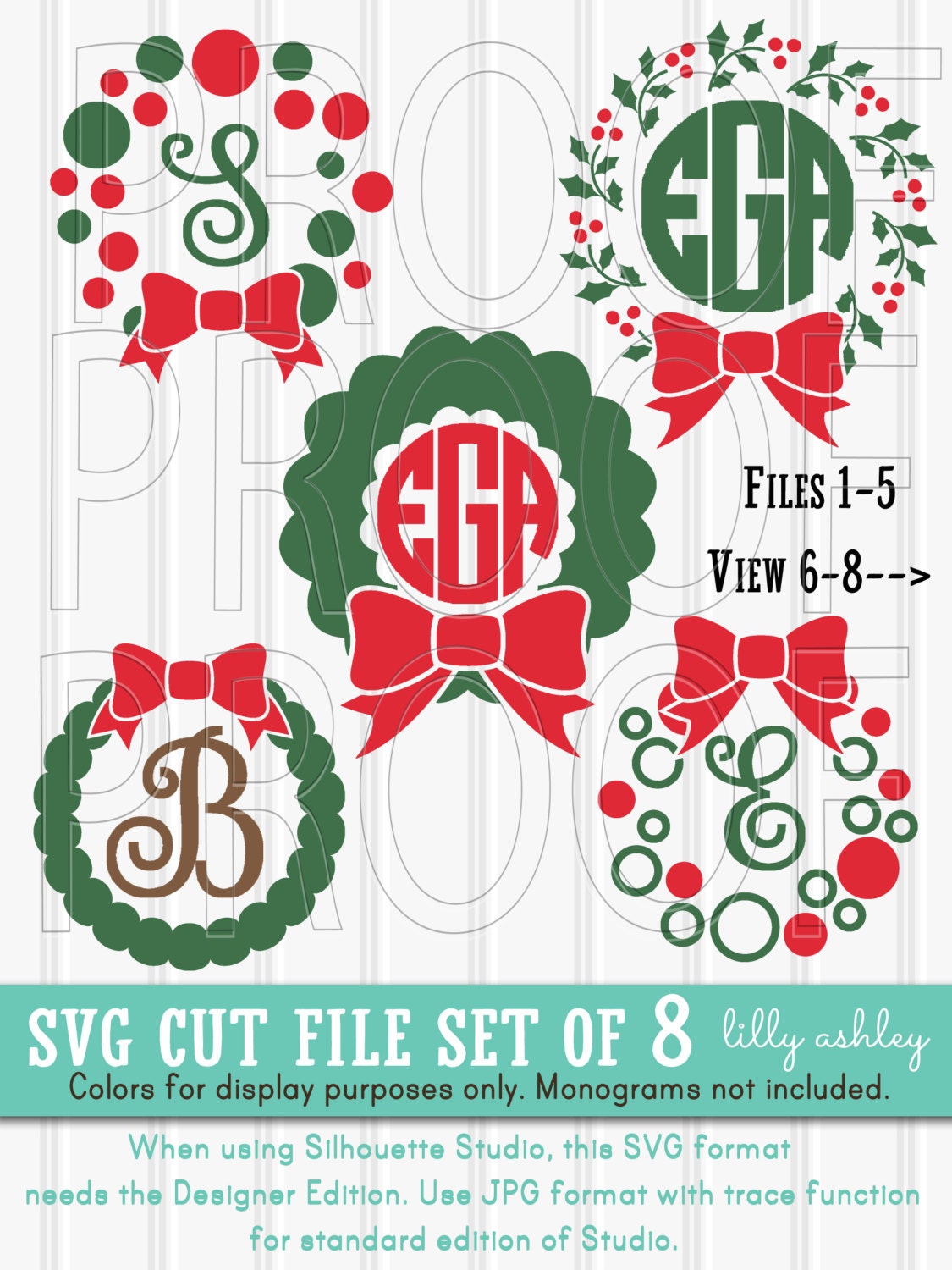 Download Monogram SVG Files Set of 8 cut files includes svg/png/jpg