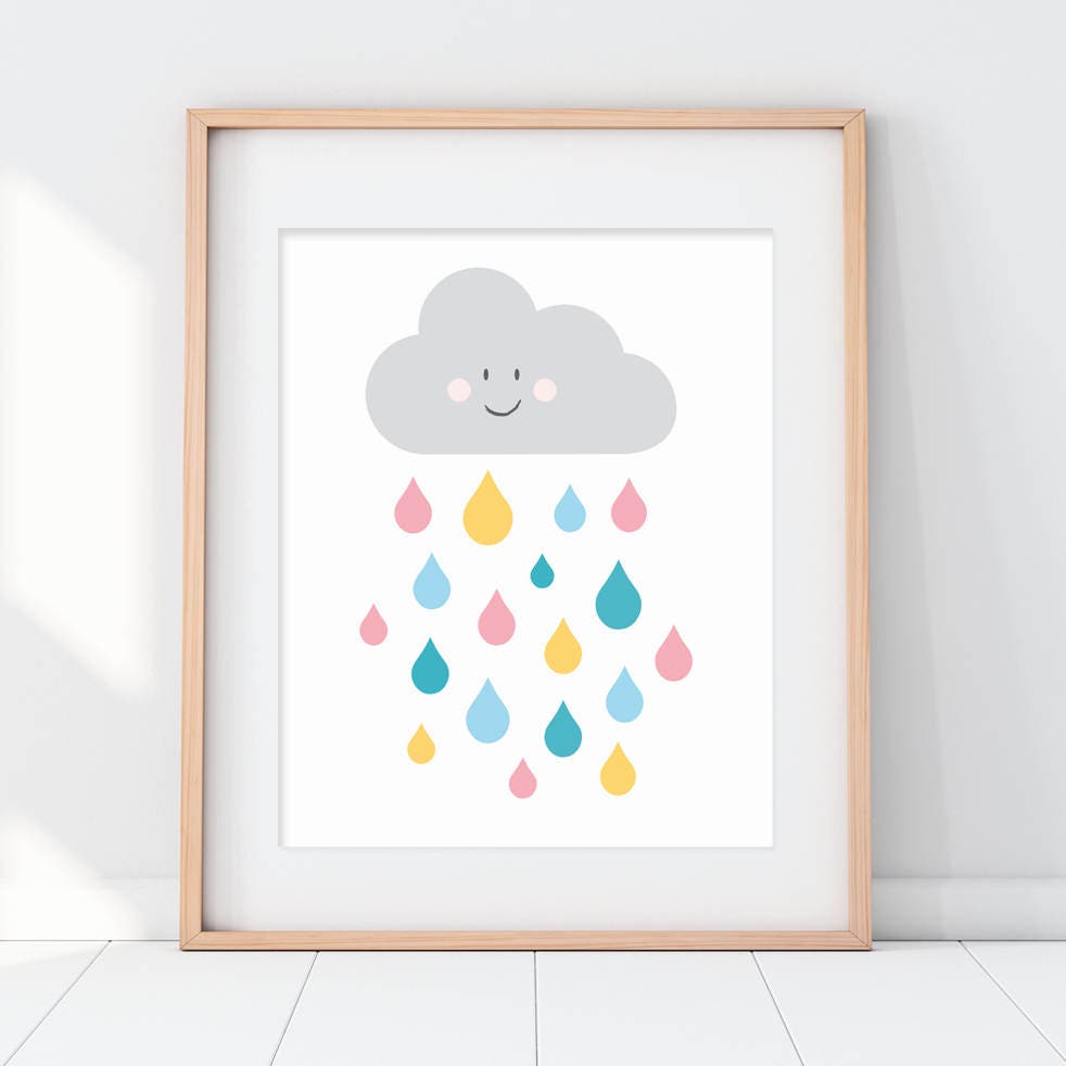 Nursery Clouds Cloud Nursery Kids Wall Art Nursery Wall