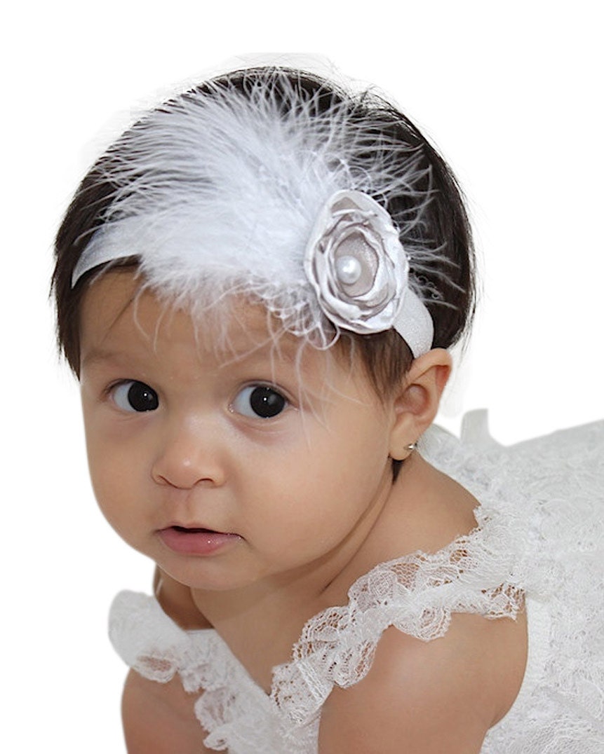 white baby headband flower headband baby headbandsbaptism flower headband baptism headpiece white headband white baby headband flower headband baby headbandsbaptism flower headband baptism headpiece white headband