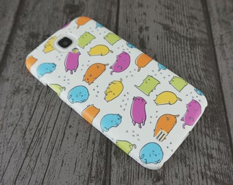 SALE *** Bean Cats Cute Colourful Fat Cat Animal Patterned Samsung Galaxy S4 Case