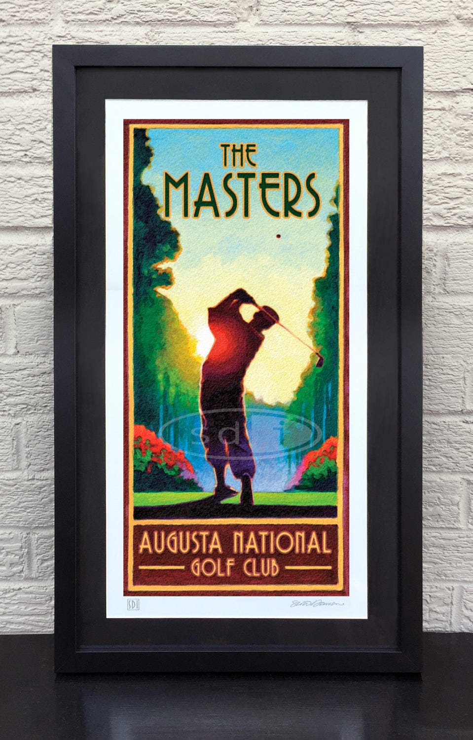 Masters Golf art golf gift sports poster print painting