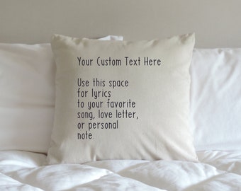 Personalized Pillow - Custom Pillow - Custom Pillow case - Birthday Gifts - Anniversary Gift - Mothers Day Gift - Sentimental Gifts