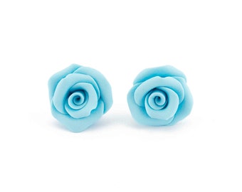 Rose earrings, bridal earrings, wedding jewelry, flower earrings, rose studs, floral earrings, bridesmaid earrings, small rose earrings