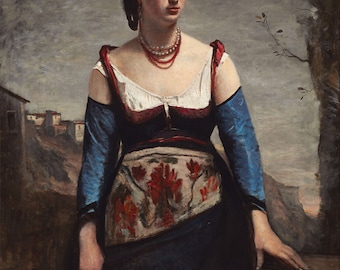 Camille Corot : "Agostina" (1866) - Giclee Fine Art Print