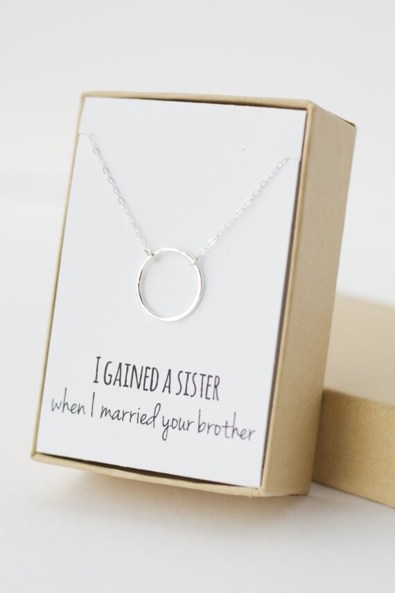 Sister in Law Gift Sister in Law Bridesmaid Necklace
