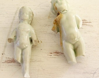 2 Frozen Charlotte Dolls- 2 1/4" inch Excavated from Germany. Assemblage, Mixed Media Frozen Charlotte 2DC