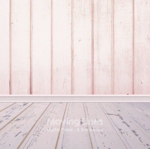 Pink Wood Newborn Baby Girl Photography Backdrop Photo