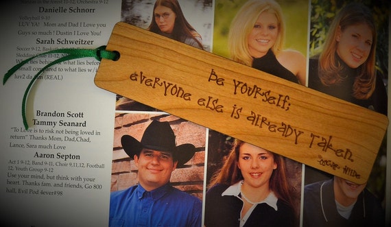 INSPIRATIONAL BOOKMARKS: Choose from 11 quotes; see lists in photos for choices! Each one is engraved on cherry wood & can be personalized!