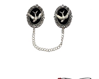Timeless Sparrow Sweater Guard Clips - Rockabilly Swallow Birds