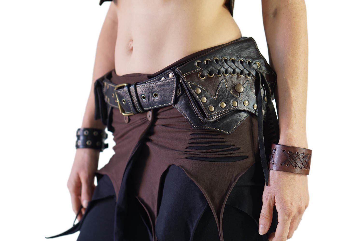 LACE Handmade Leather Utility Belt With Pockets Renaissance