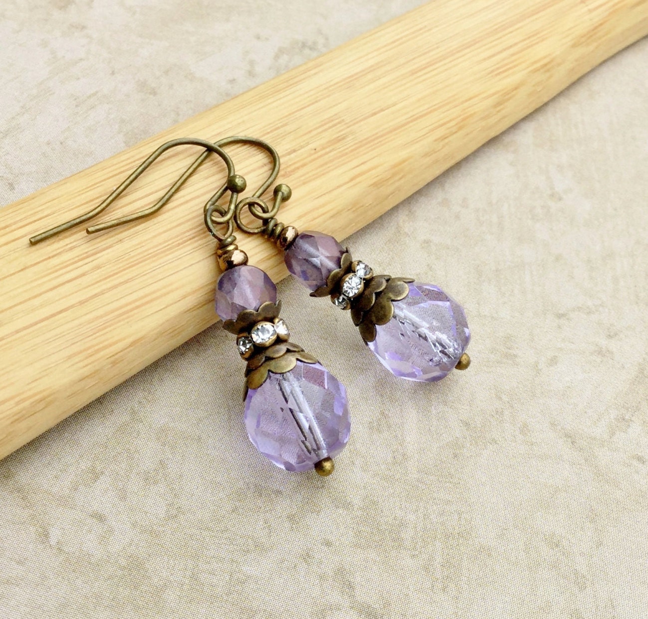 Purple Earrings Lavender Earrings Alexandrite By Smockandstone 7557