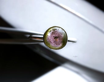 Watermelon Tourmaline Ring Watermelon Tourmaline Tourmaline Ring Watermelon Tourmaline Gemstone Bi Color Tourmaline Tourmaline Slice