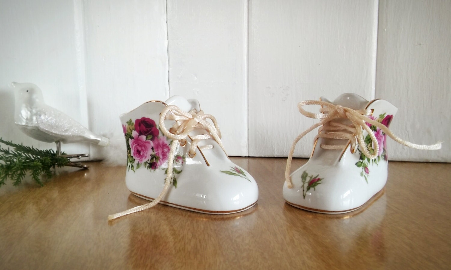 Vintage Porcelain Nantucket Baby Shoes Victorian by AbateVintage