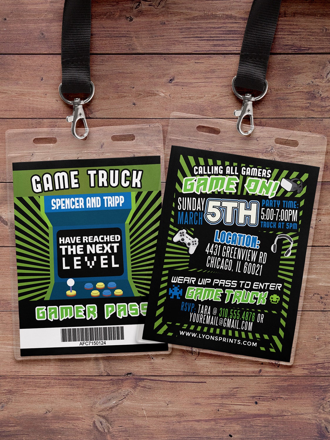 Video Game Invitation Game Truck Party Invitations Video