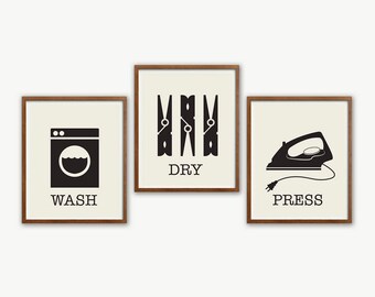 Laundry poster | Etsy