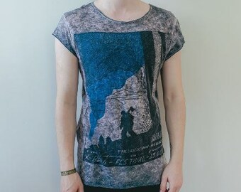 S Kreuzberg Festival Dirt Look Cut Off Sleeve Tail Tshirt