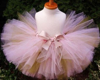 Baby Tutu, Pink Gold Birthday Tutu, Gold Pink Birthday Tutu, Pink Gold Tutu, Birthday Tutu, Sewn Tutu, Newborn Tutu, First Birthday Tutu