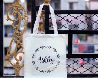 Personalized Tote Bag, Custom Tote Bag, Baby Deer Tote, Canvas Cotton Tote Baby Deer Bag, Tote Bag, Bridesmaid Gift, Personalized Bag, Bags