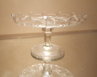 Vintage 40's Cake Stand with a Scallop Edge